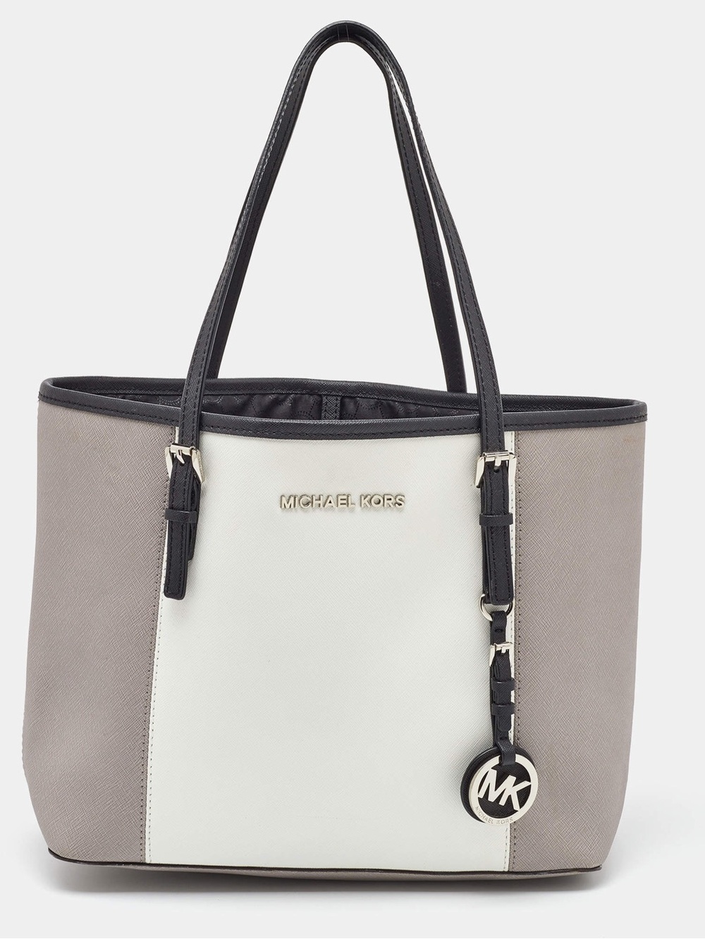 Michael Kors Grey, White & Black Two-Tone Tote (Rare/Discontinued)
